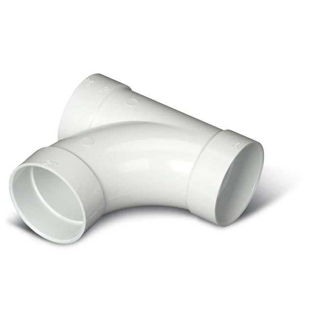 Raccord En T De 2", Aspirateur Central, Blanc 2 Raccord En T De 2", Aspirateur Central, Blanc – Image 2
