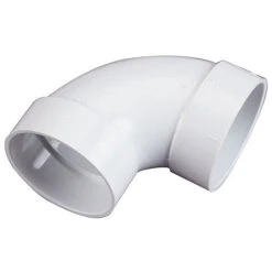 Coude De 90°, 2", Aspirateur Central, Blanc
